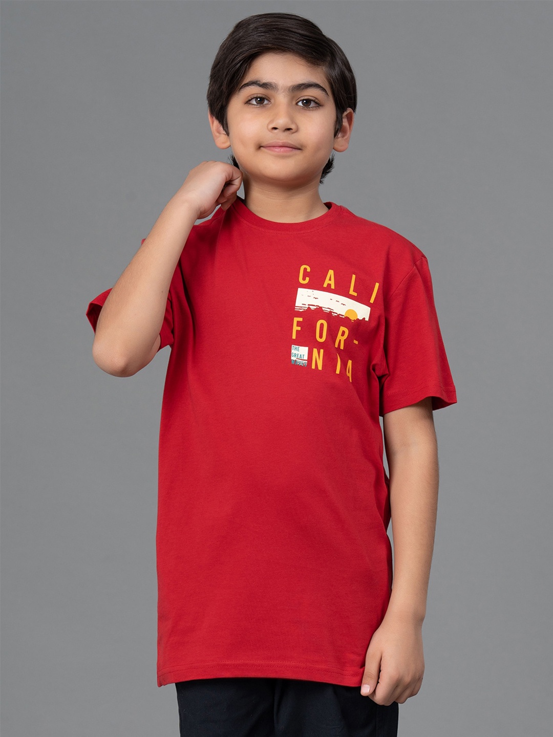 

Red Tape Kids Typography Printed Pure Cotton T-shirt