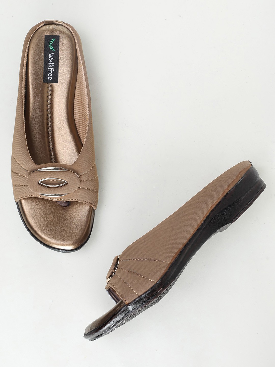 

Walkfree Embellished Open Toe Flats, Beige
