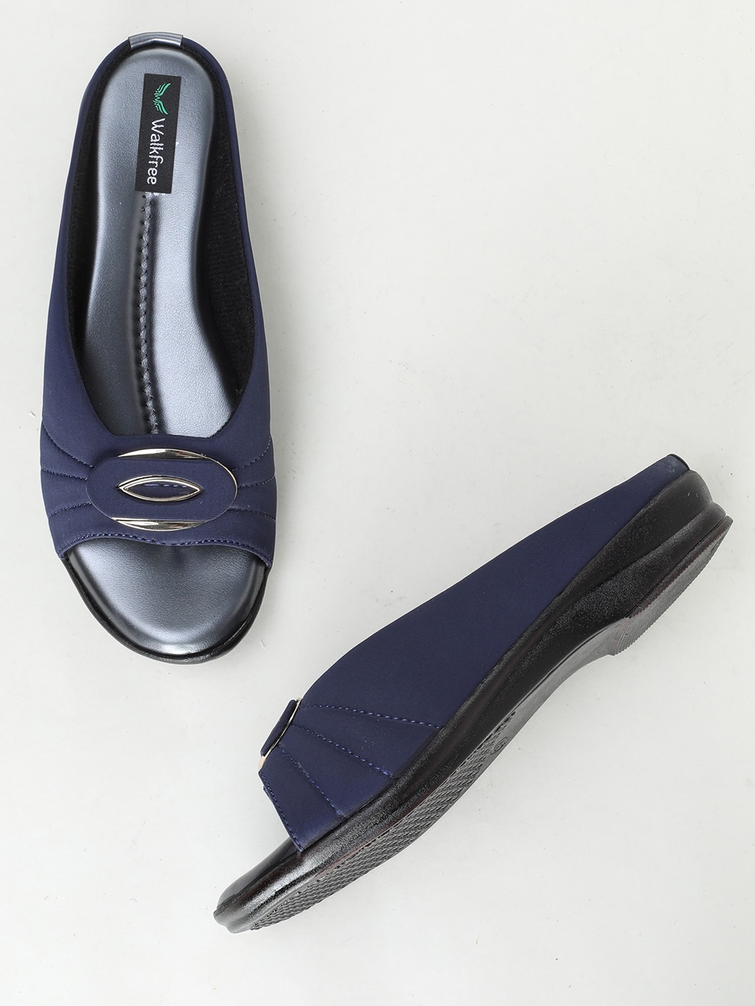 

Walkfree Embellished Open Toe Flats, Navy blue