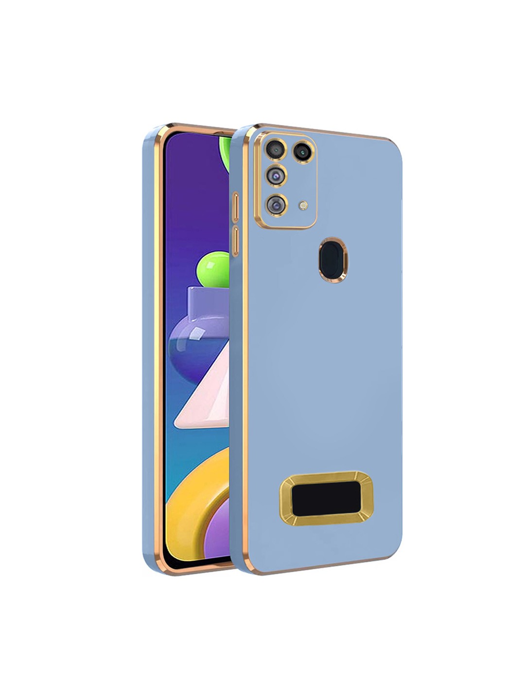 

Karwan Camera Protection Samsung M31 Phone Back Cover, Blue