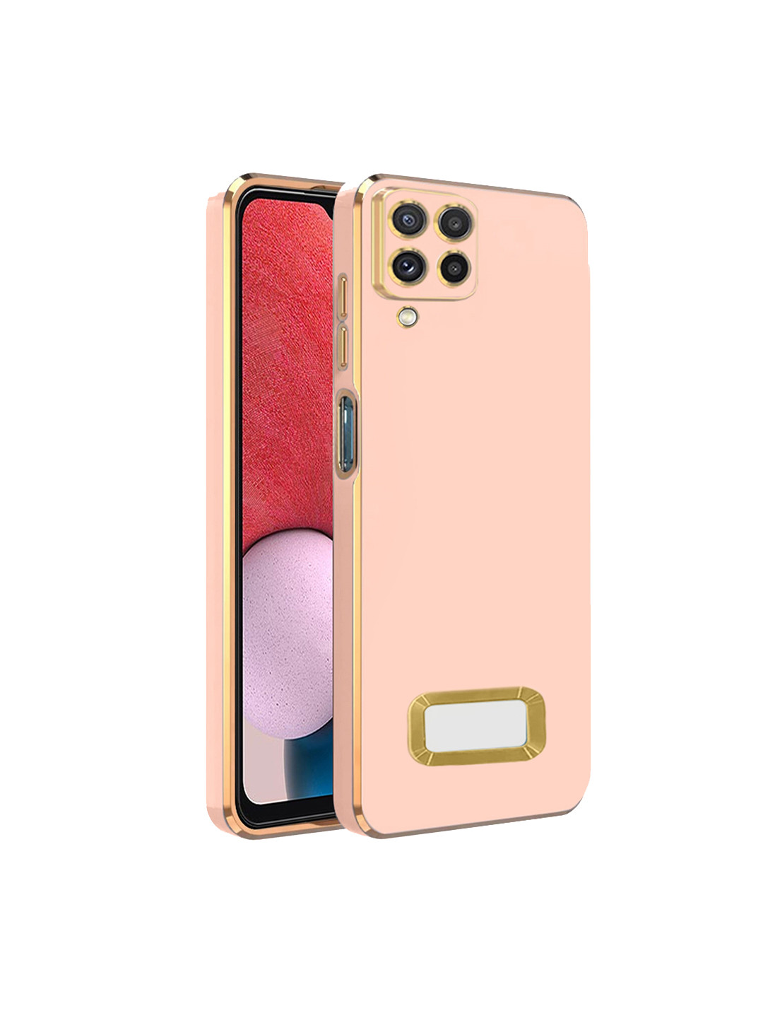 

Karwan Camera Protection Samsung A22 4G Phone Back Case, Peach