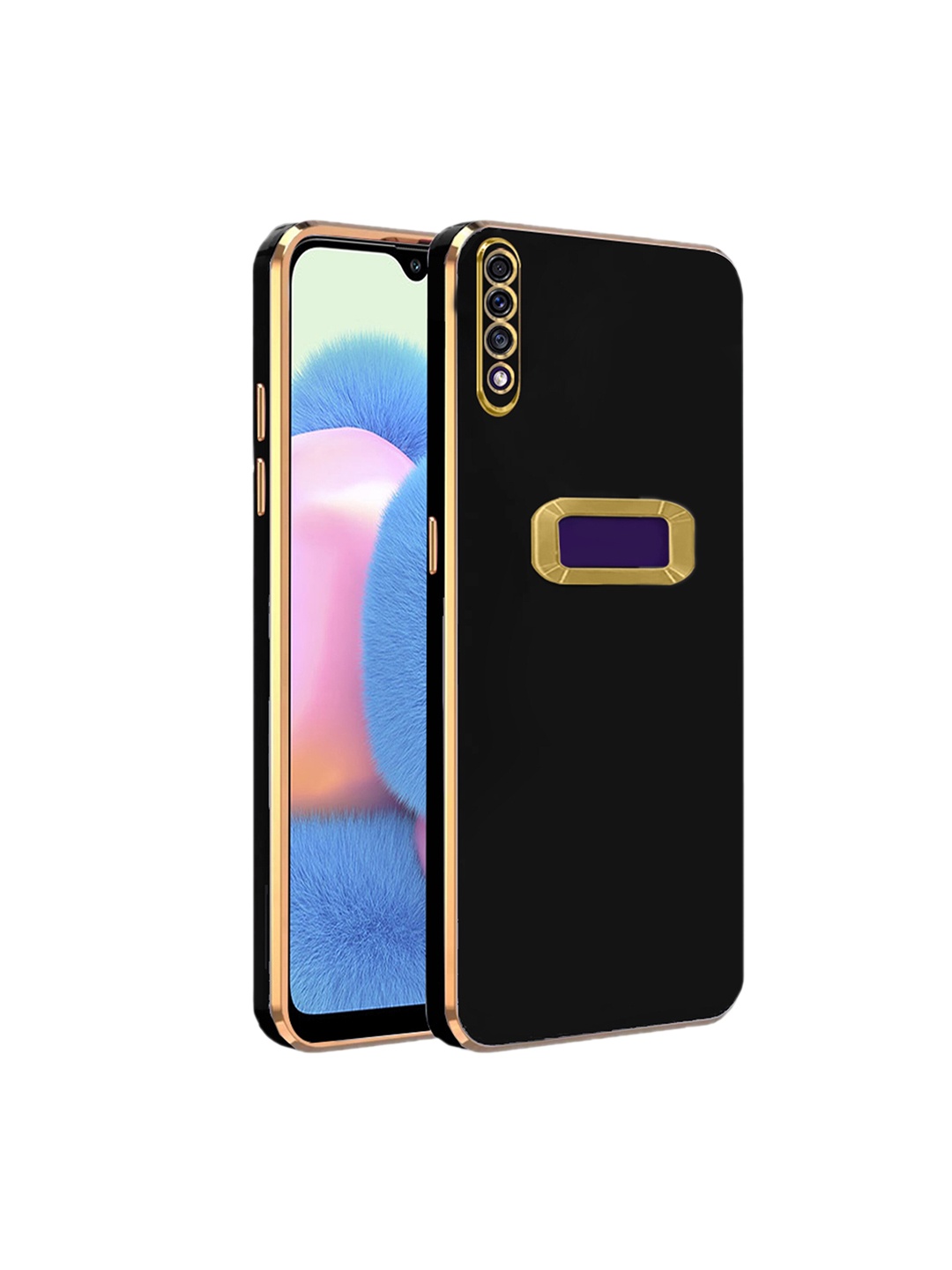 

Karwan Camera Protection Samsung A30s Phone Back Case, Black