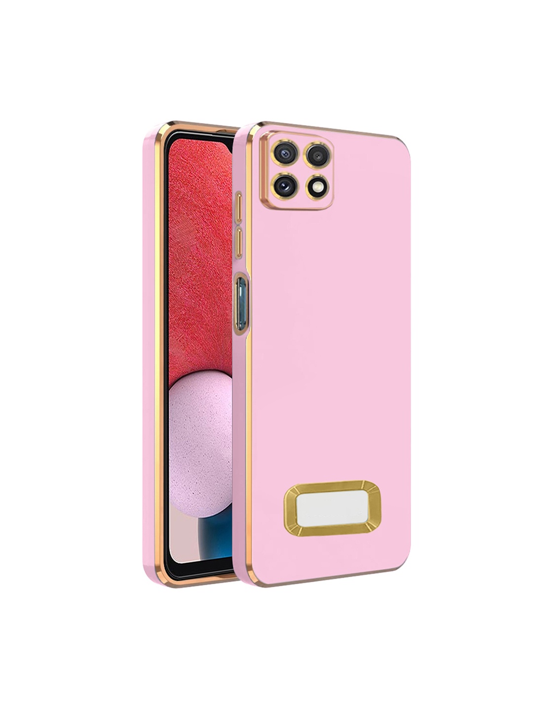 

Karwan Samsung A22 5G Compatible Camera Protection Phone Back Cover, Pink