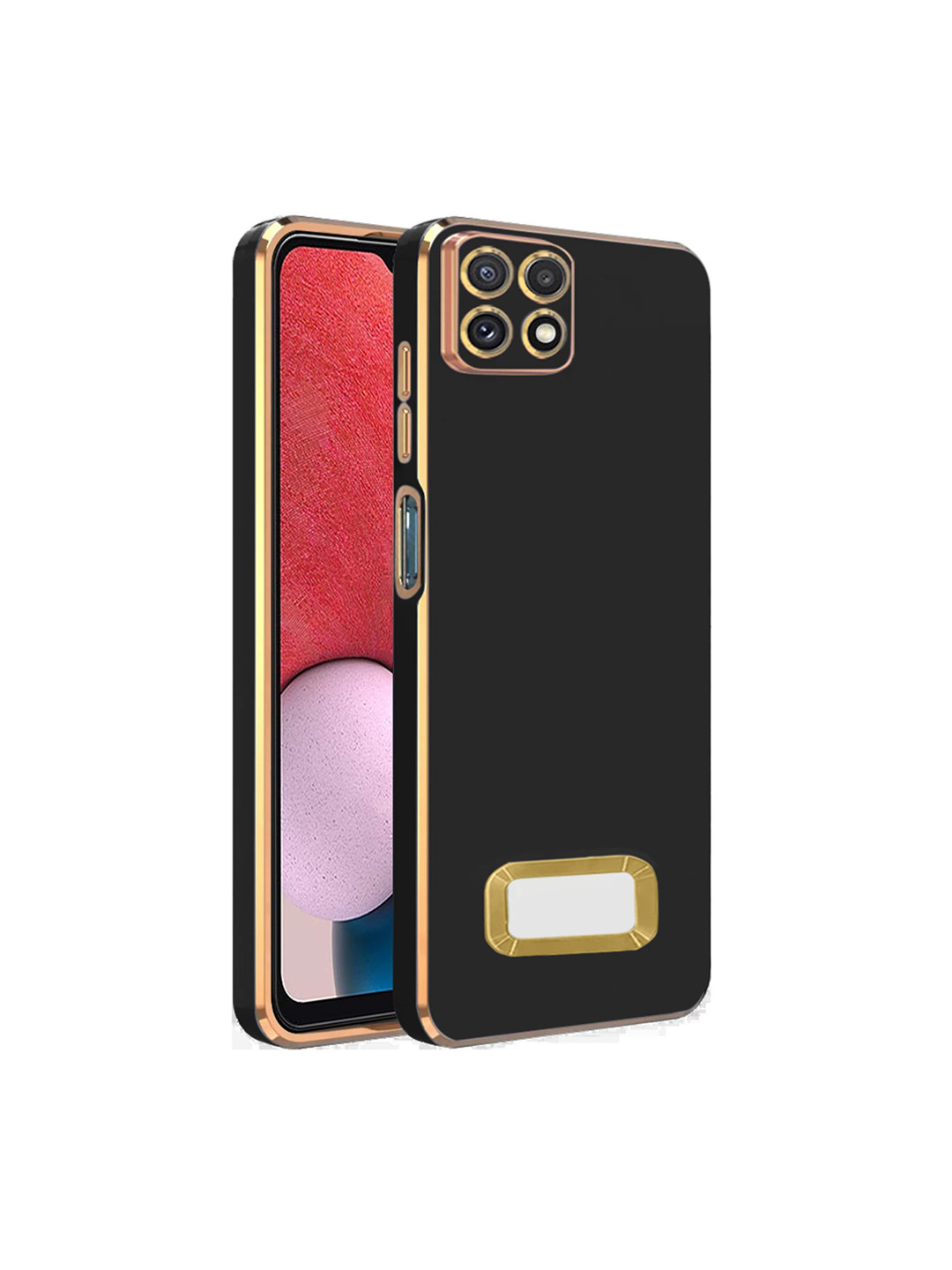 

Karwan Samsung A22 5G Camera Protection Phone Back Cover, Black