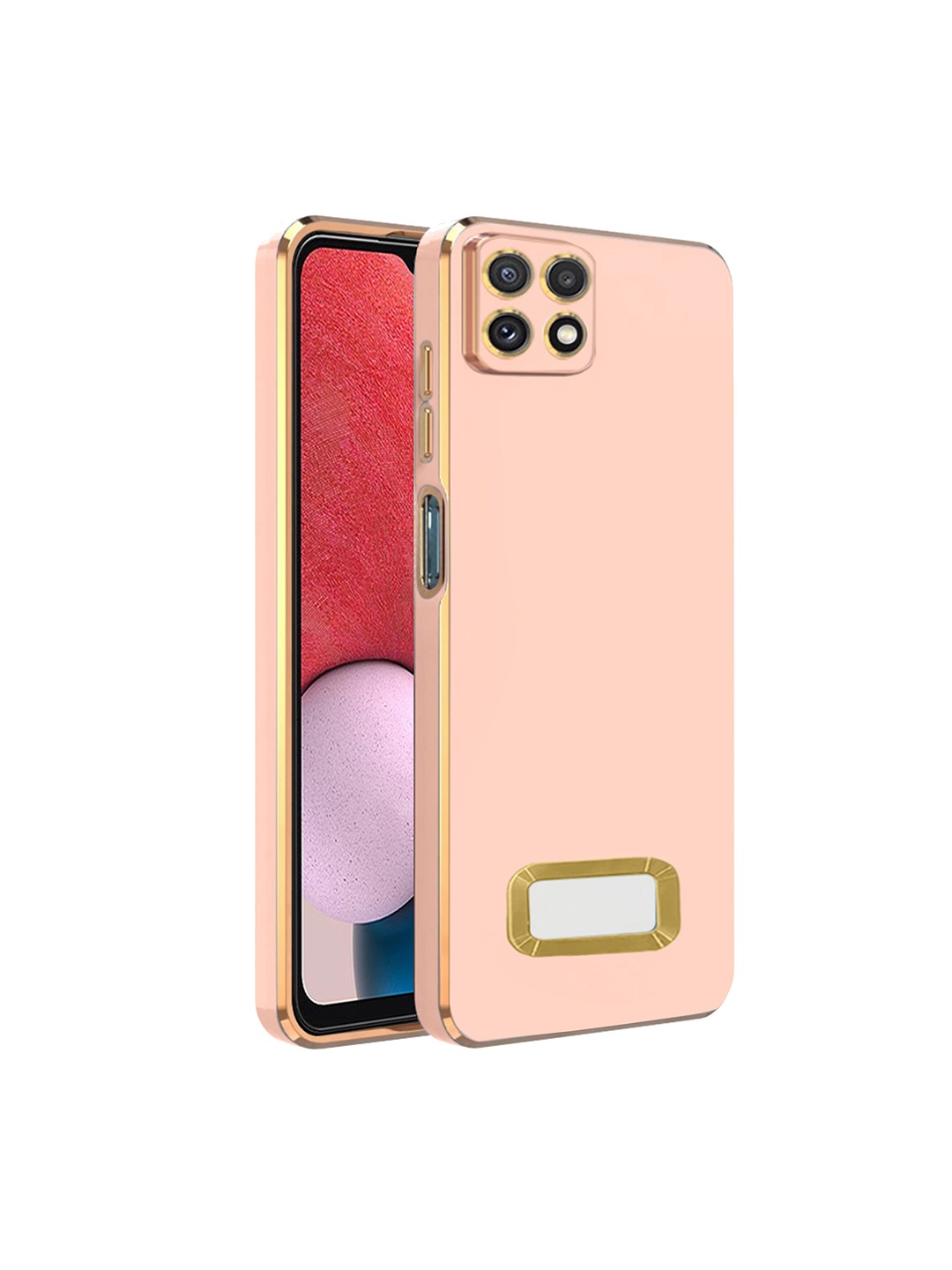 

Karwan Samsung A22 5G Camera Protection Phone Back Cover, Pink