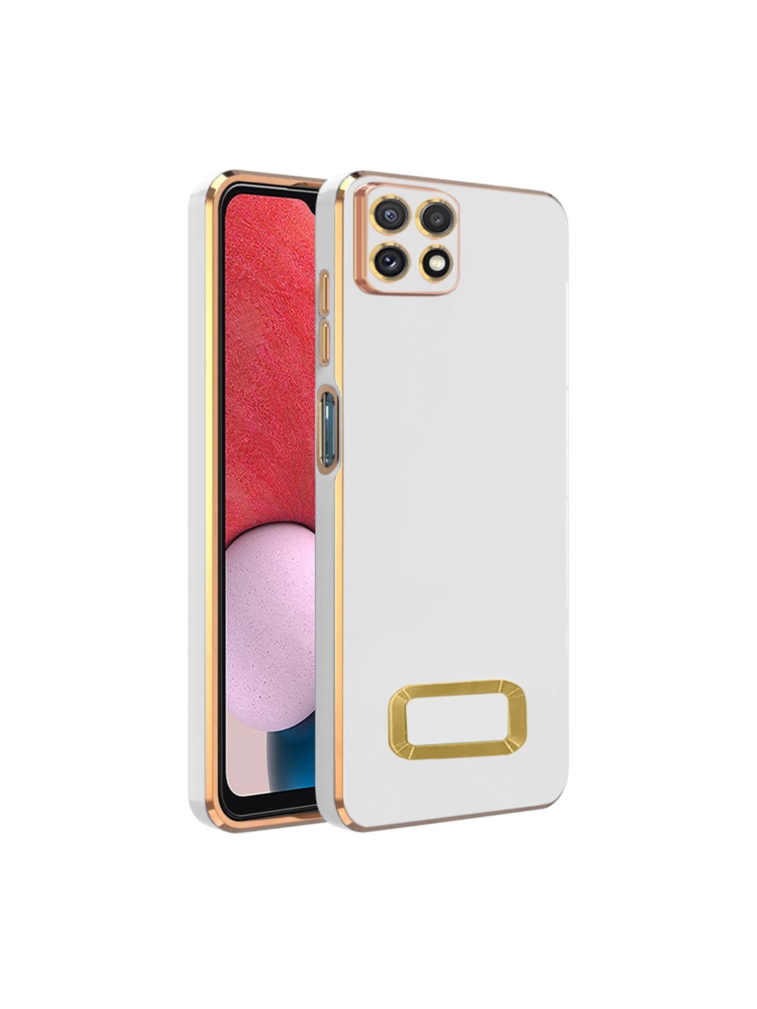

Karwan Samsung A22 5G Compatible Camera Protection Mobile Case, White