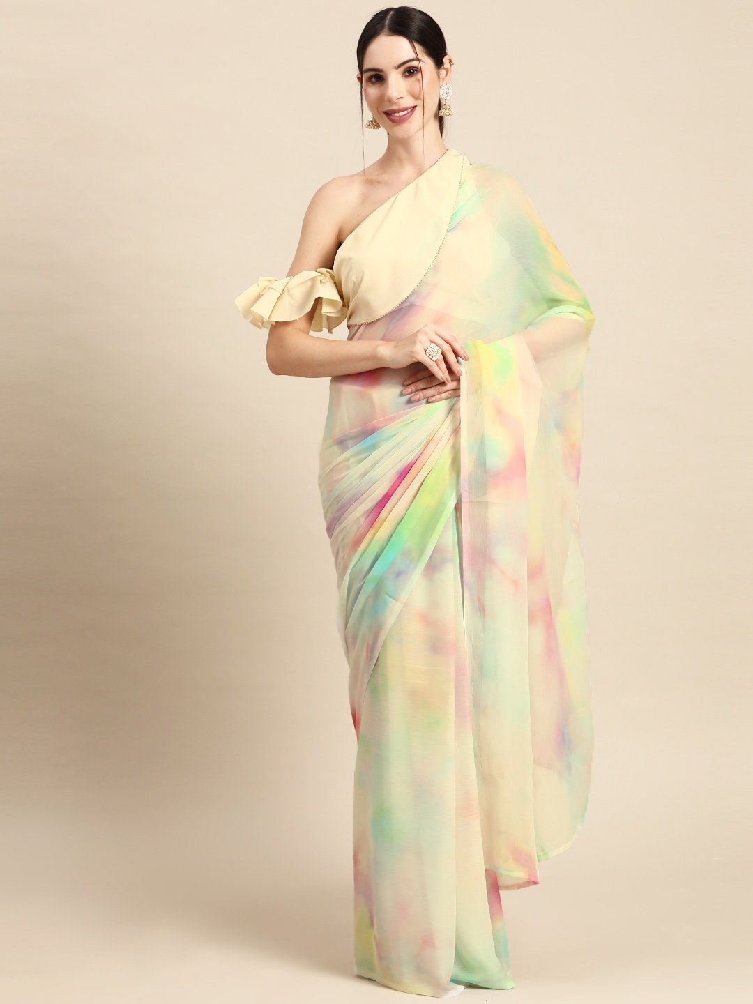 

Ahalyaa Abstract Digital Printed Chiffon Saree, Multi