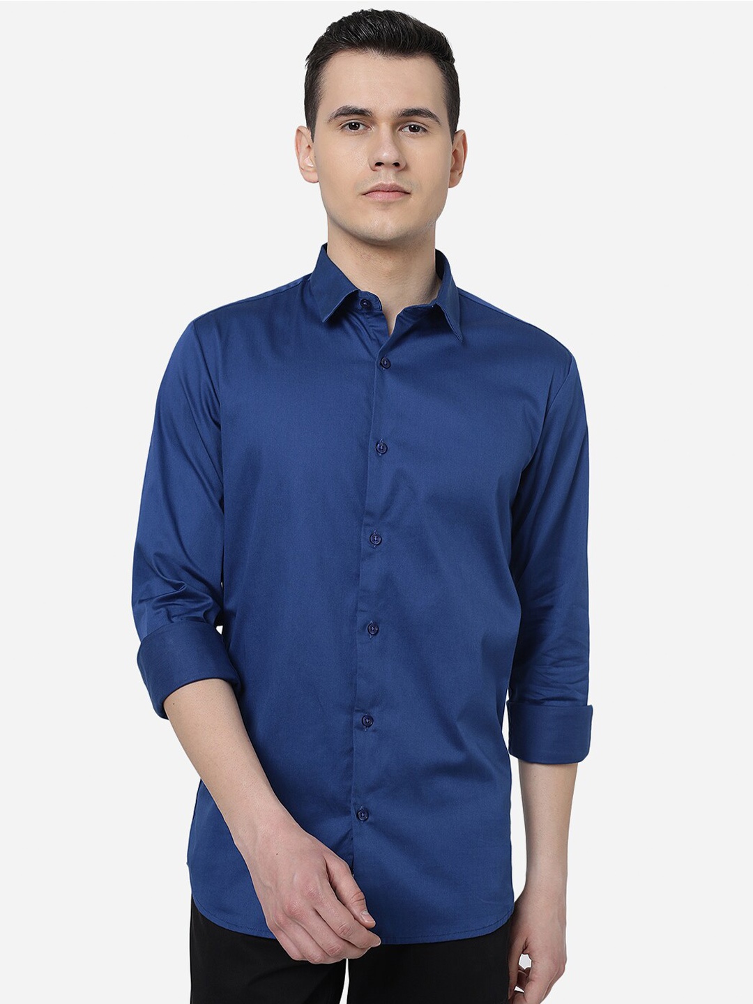 

JADE BLUE Slim Fit Casual Pure Cotton Shirt