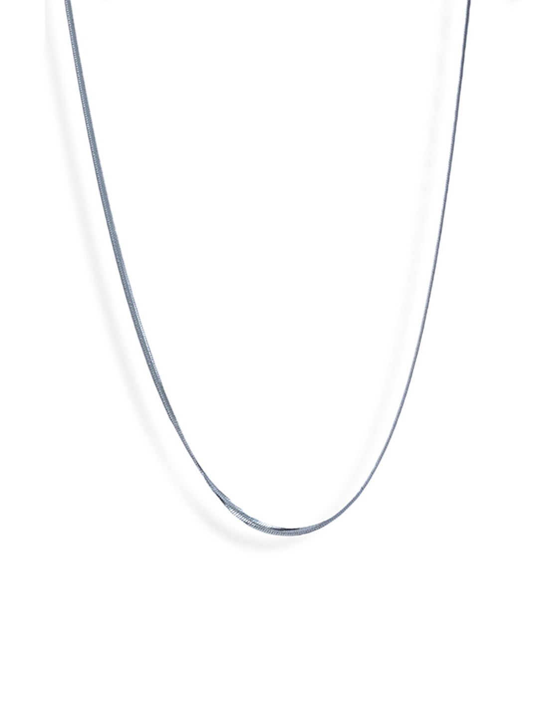 

PALMONAS Men Rhodium-Plated Snake Chain, Silver