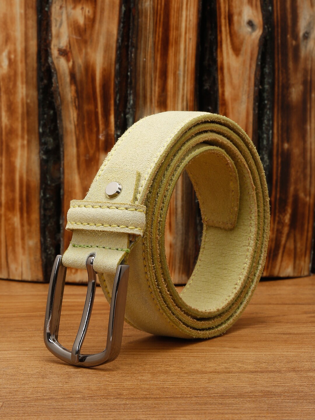 

LOUIS STITCH Men Premium Leather Casual Belt, Green