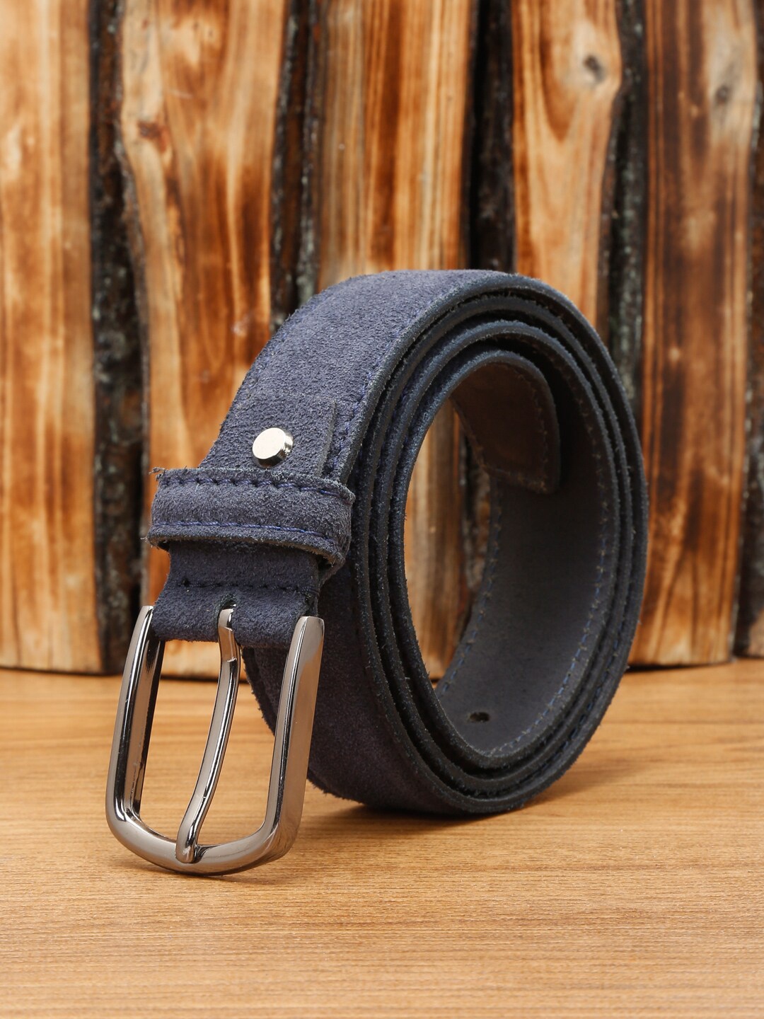 

LOUIS STITCH Men Premium Leather Casual Belt, Navy blue