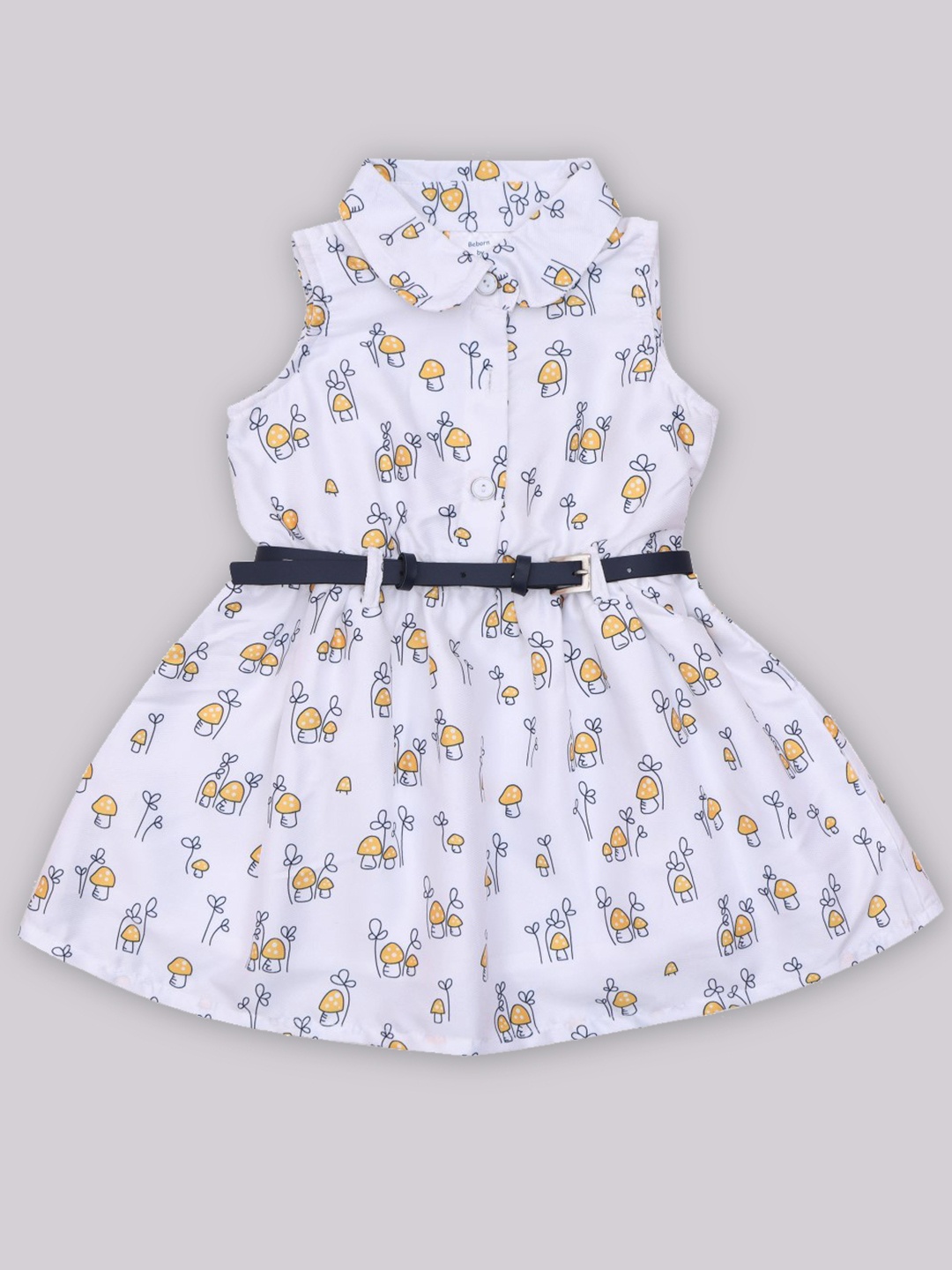 

Doodle Girls Floral Satin Shirt Dress, White