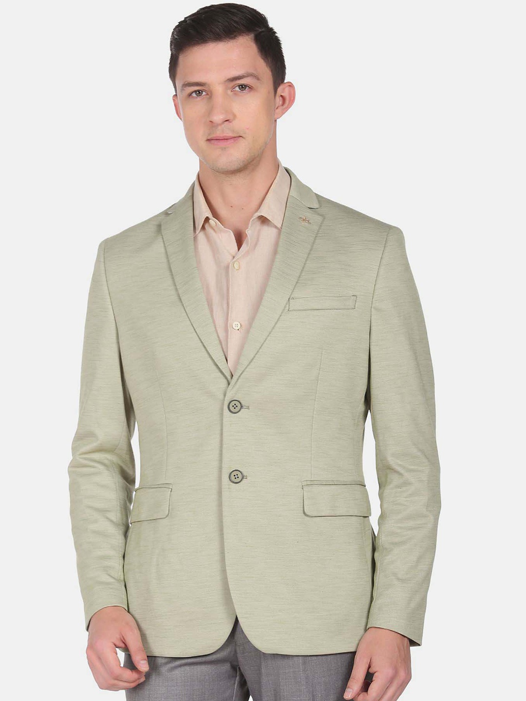 

Arrow Flex Men Slim-Fit Single Breasted Blazer, Green