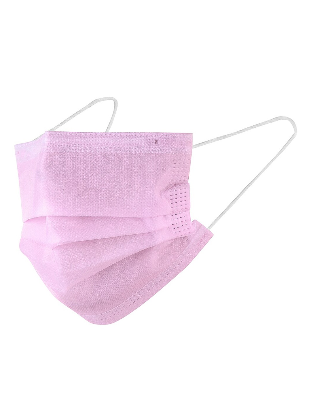 

LONDON FASHION hob Pack Of 100 Cotton Surgical Masks With Nose-Pin, Pink