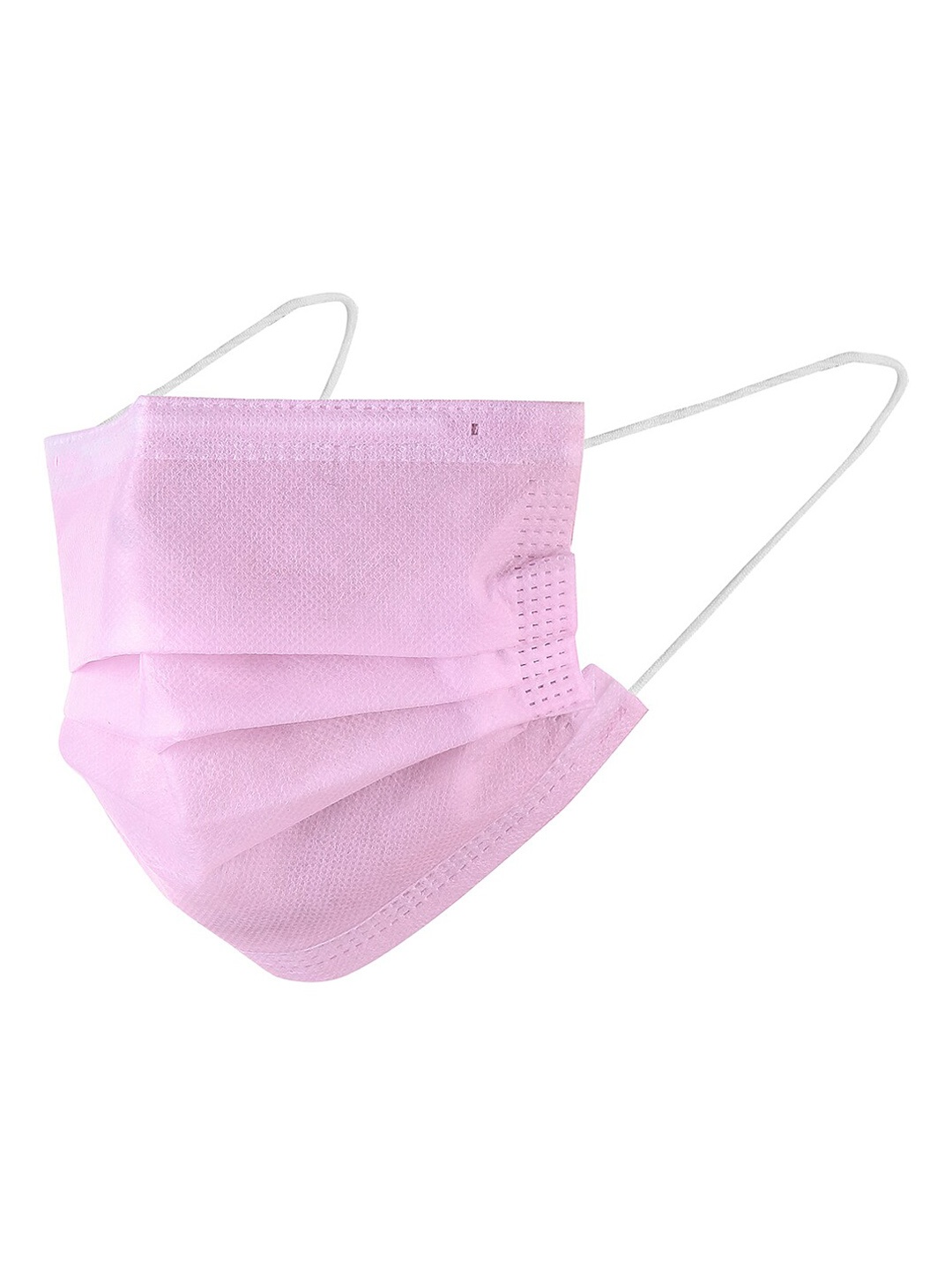 

LONDON FASHION hob Pack Of 100 Cotton 3ply Surgical Masks With Nose-Pin, Pink