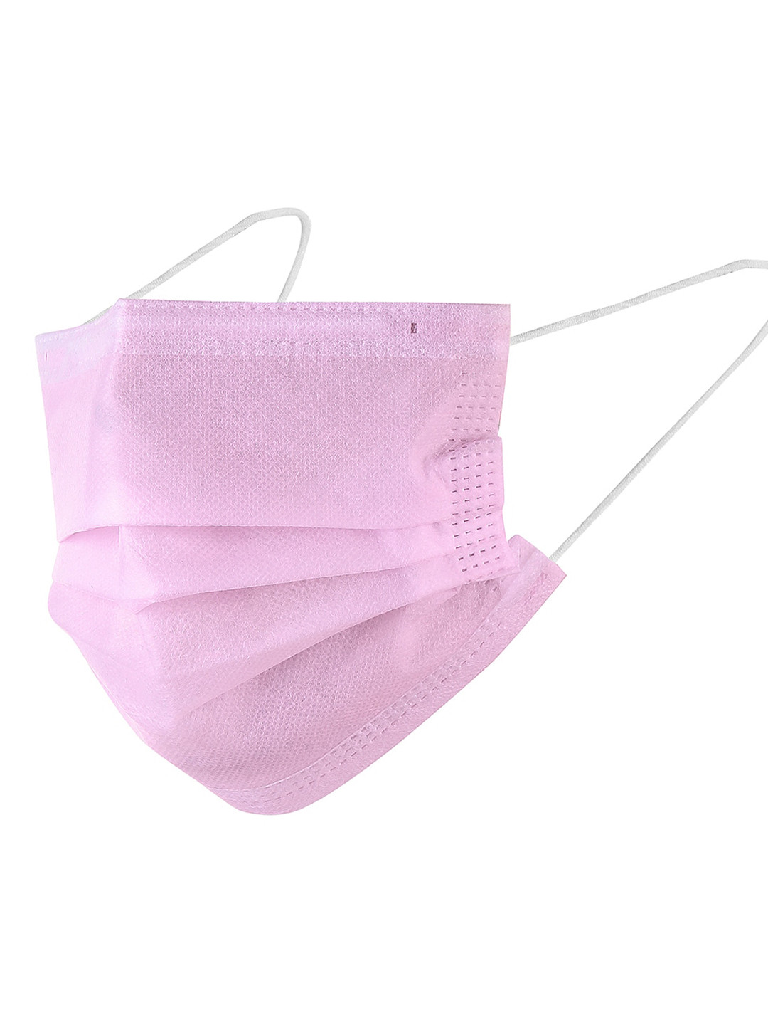 

LONDON FASHION hob Pack Of 100 3-Ply Disposable Face Masks With Nose-Pin, Pink