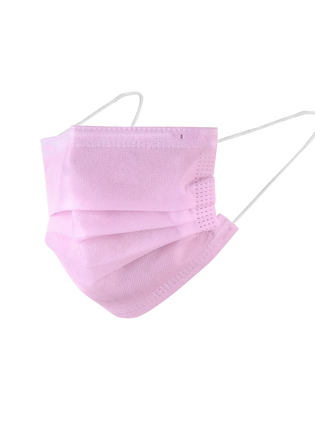 

LONDON FASHION hob Pack Of 100 3-Ply Disposable Face Masks With Nose-Pin, Pink