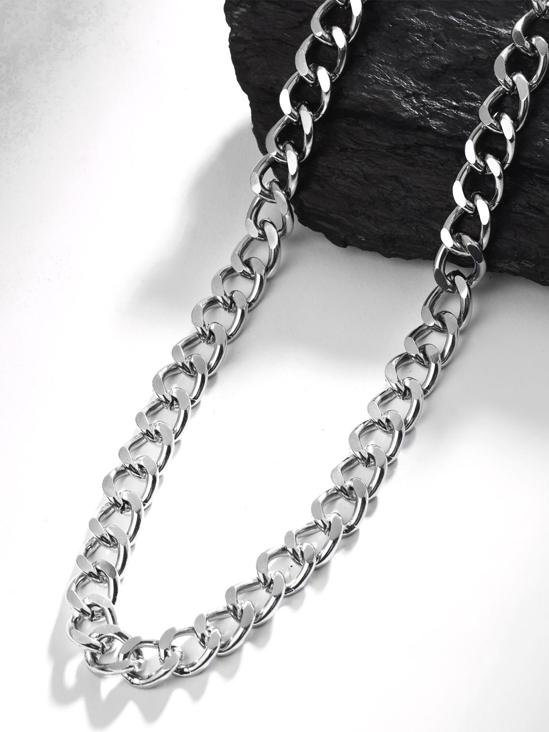 

VIRAASI Men Silver-Plated Stainless Steel Chain