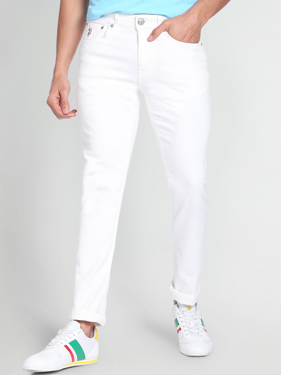 

U.S. Polo Assn. Denim Co. Men Mid Rise Slim Fit Jeans, White