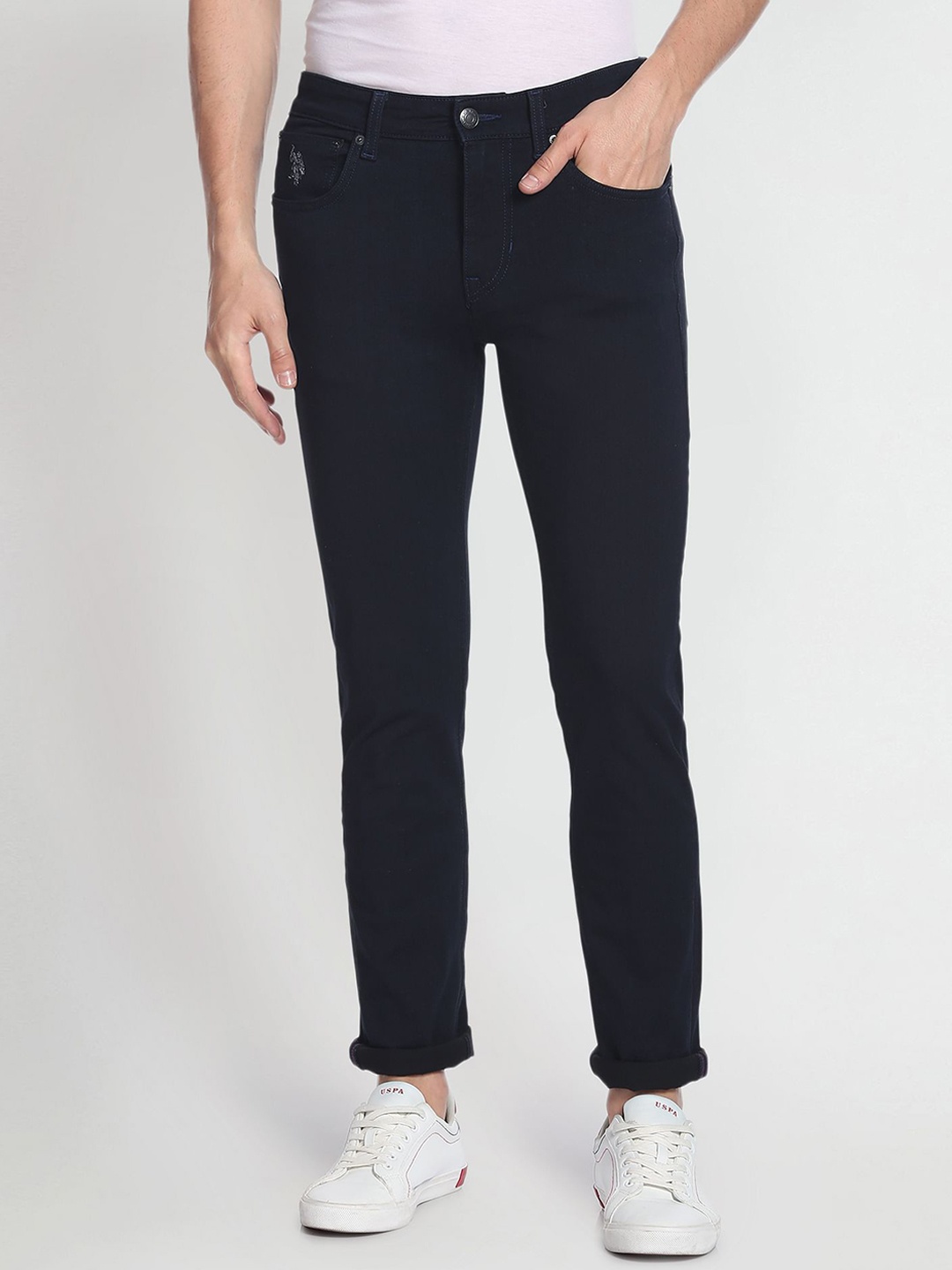 

U.S. Polo Assn. Denim Co. Men Slim Fit Stretchable Jeans, Navy blue