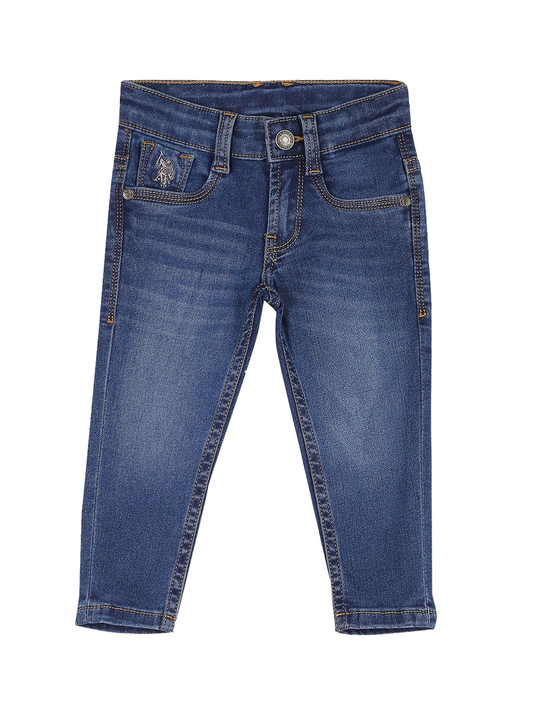

U.S. Polo Assn. Kids Boys Blue Slim Fit Light Fade Jeans