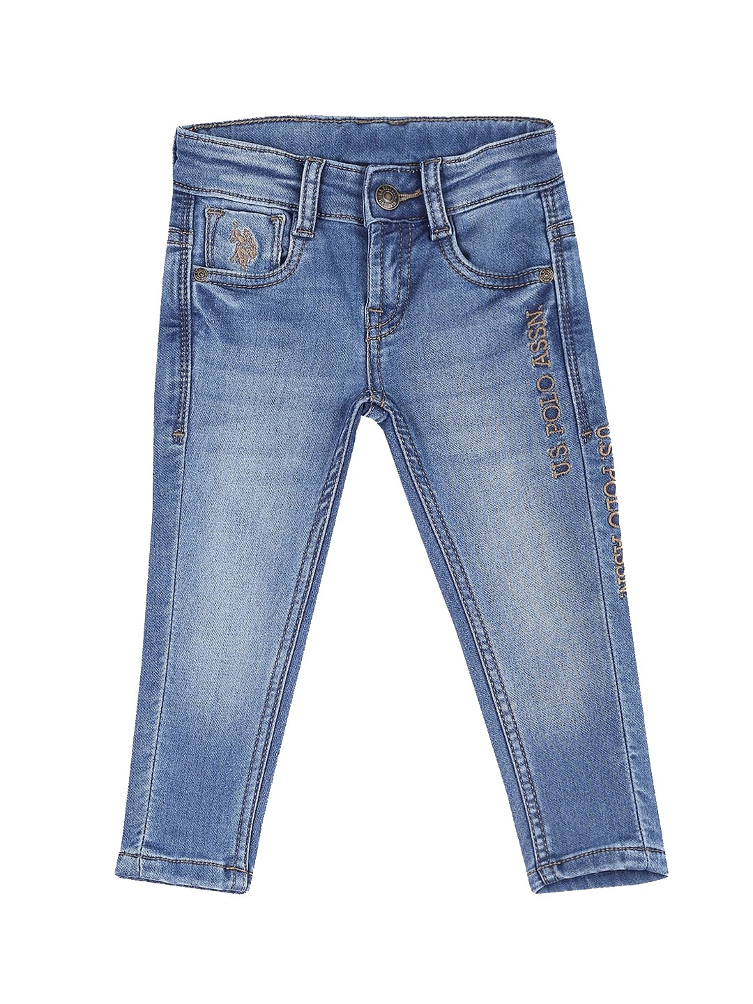 

U.S. Polo Assn. Kids Boys Slim Fit Light Fade Jeans, Blue