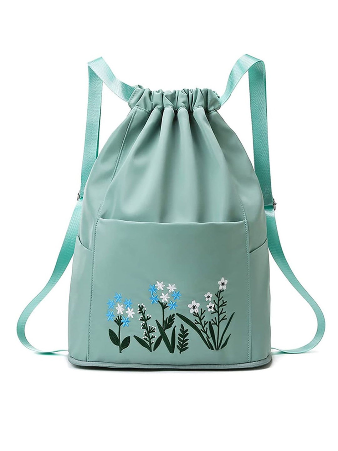 

ZURU BUNCH Floral Printed Structured Shoulder Bag, Sea green