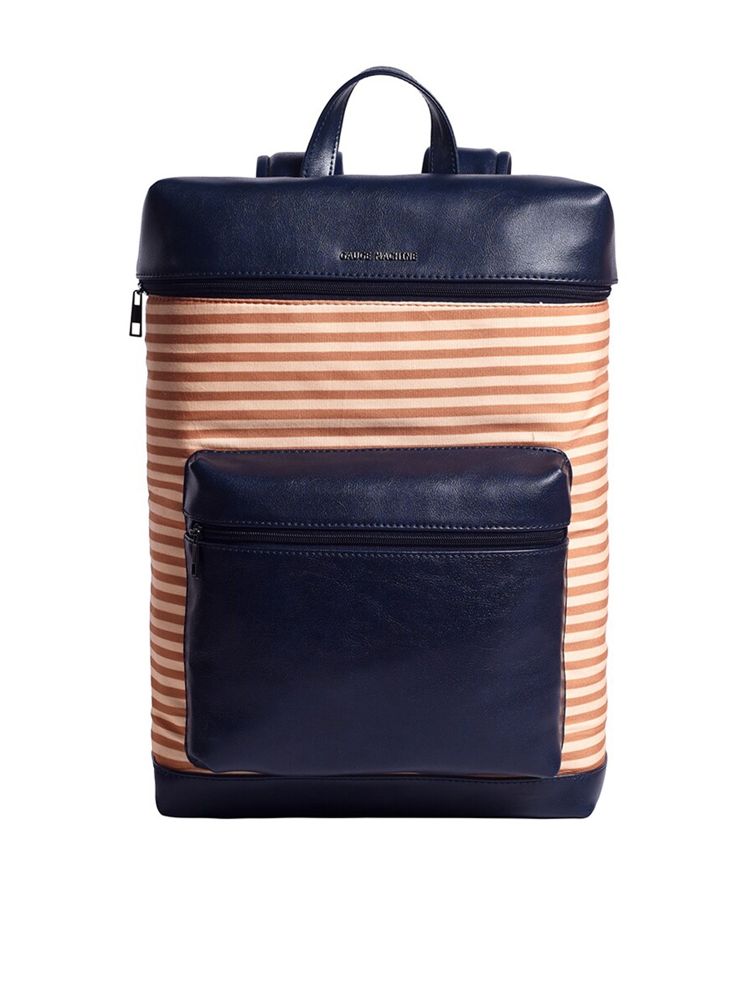 

Gauge Machine Striped Water Resistant Laptop Backpack, Mustard