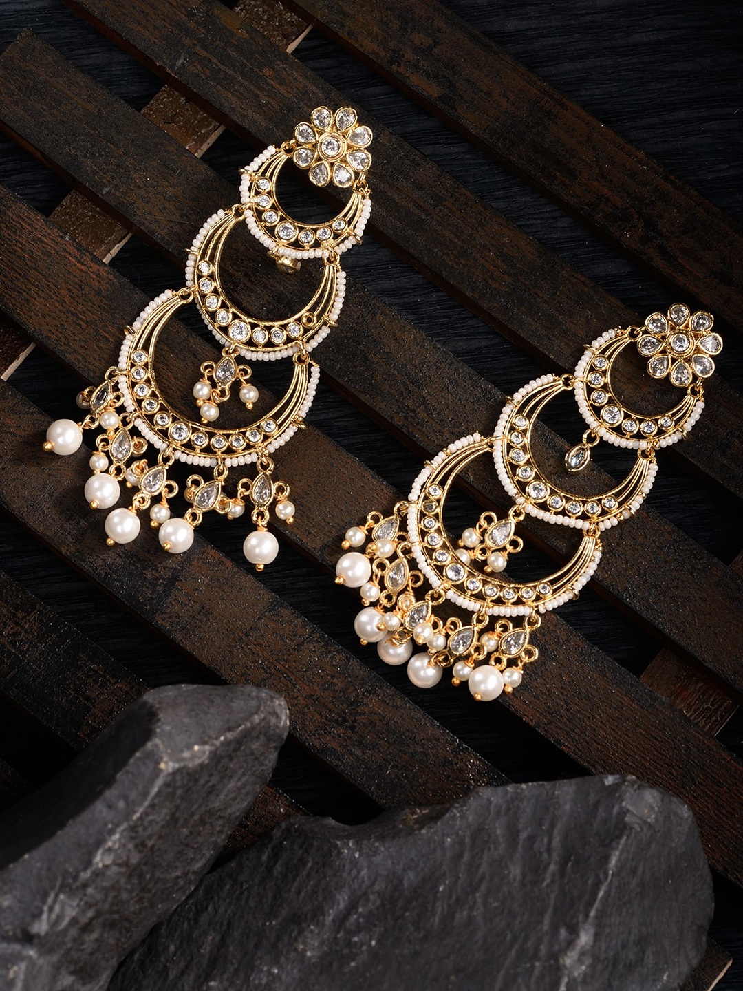 

Saraf RS Jewellery Gold Plated Classic Chandbalis