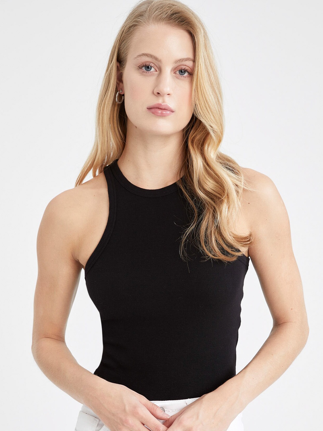 

DeFacto Solid Tank Top, Black