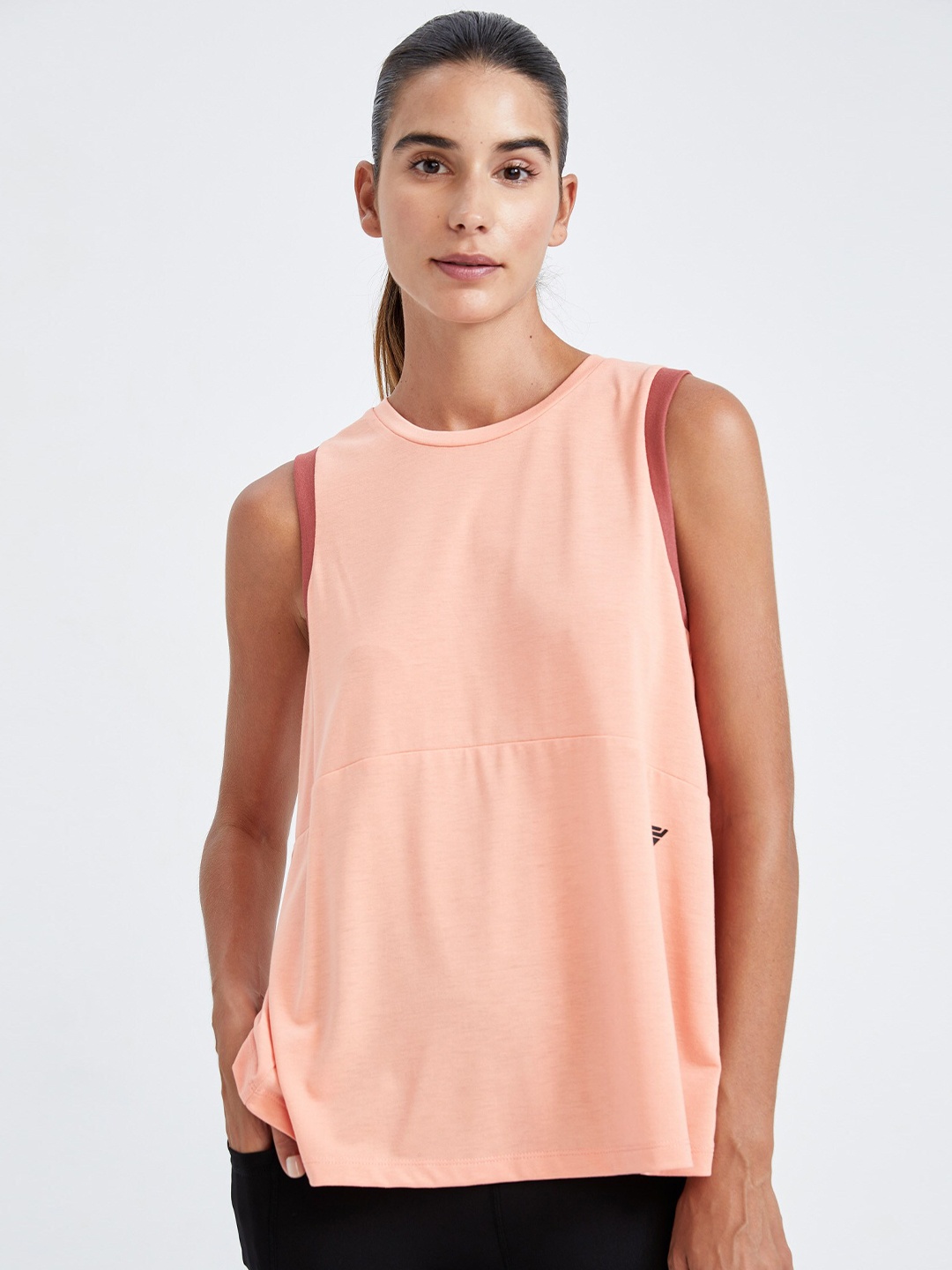 

DeFacto Styled Back Knitted Top, Peach