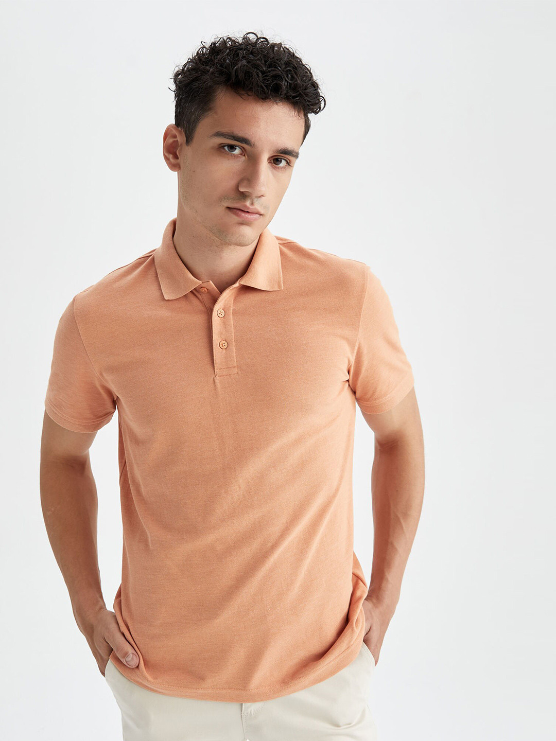 

DeFacto Polo Collar Short Sleeves T-shirt, Orange