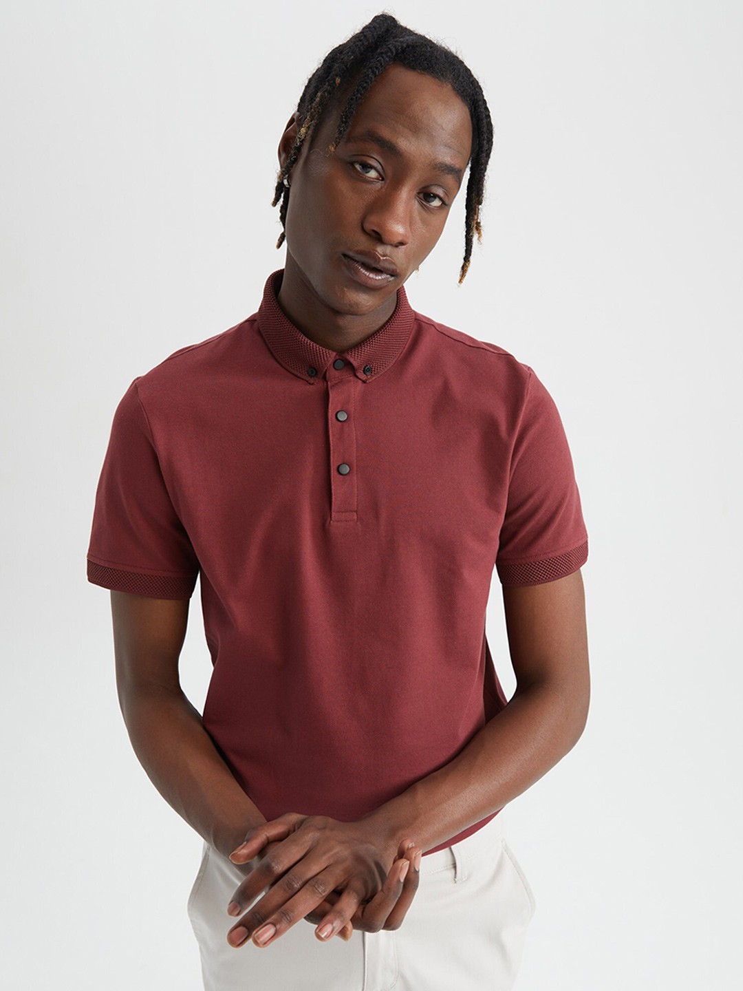

DeFacto Polo Collar T-shirt, Maroon