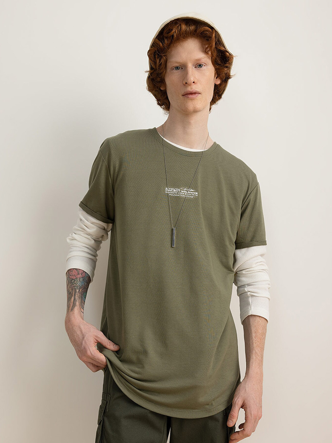 

DeFacto Round Neck T-shirt, Green