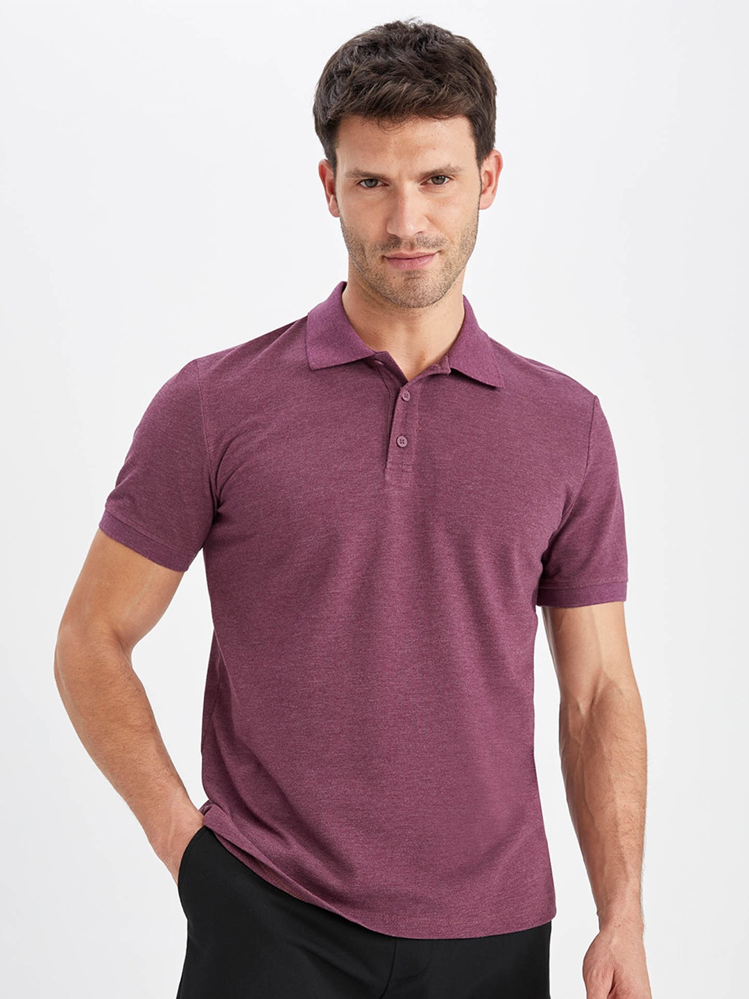 

DeFacto Polo Collar T-shirt, Purple