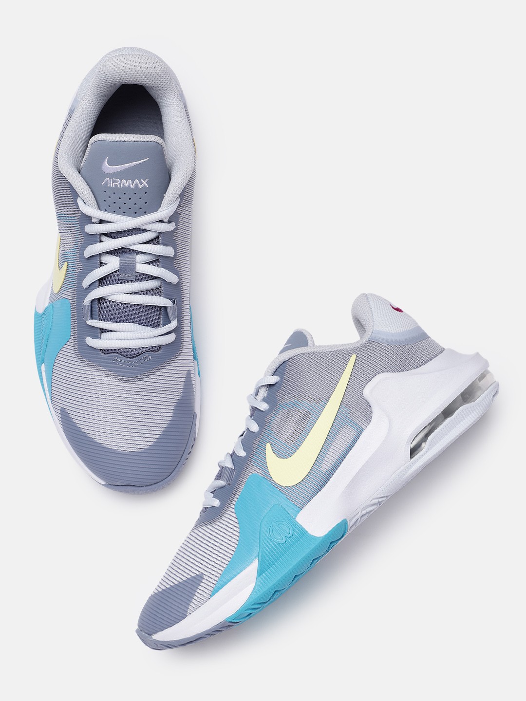 

Nike Men Solid Air Max Impact 4 Regular Basketball Shoes, Grey