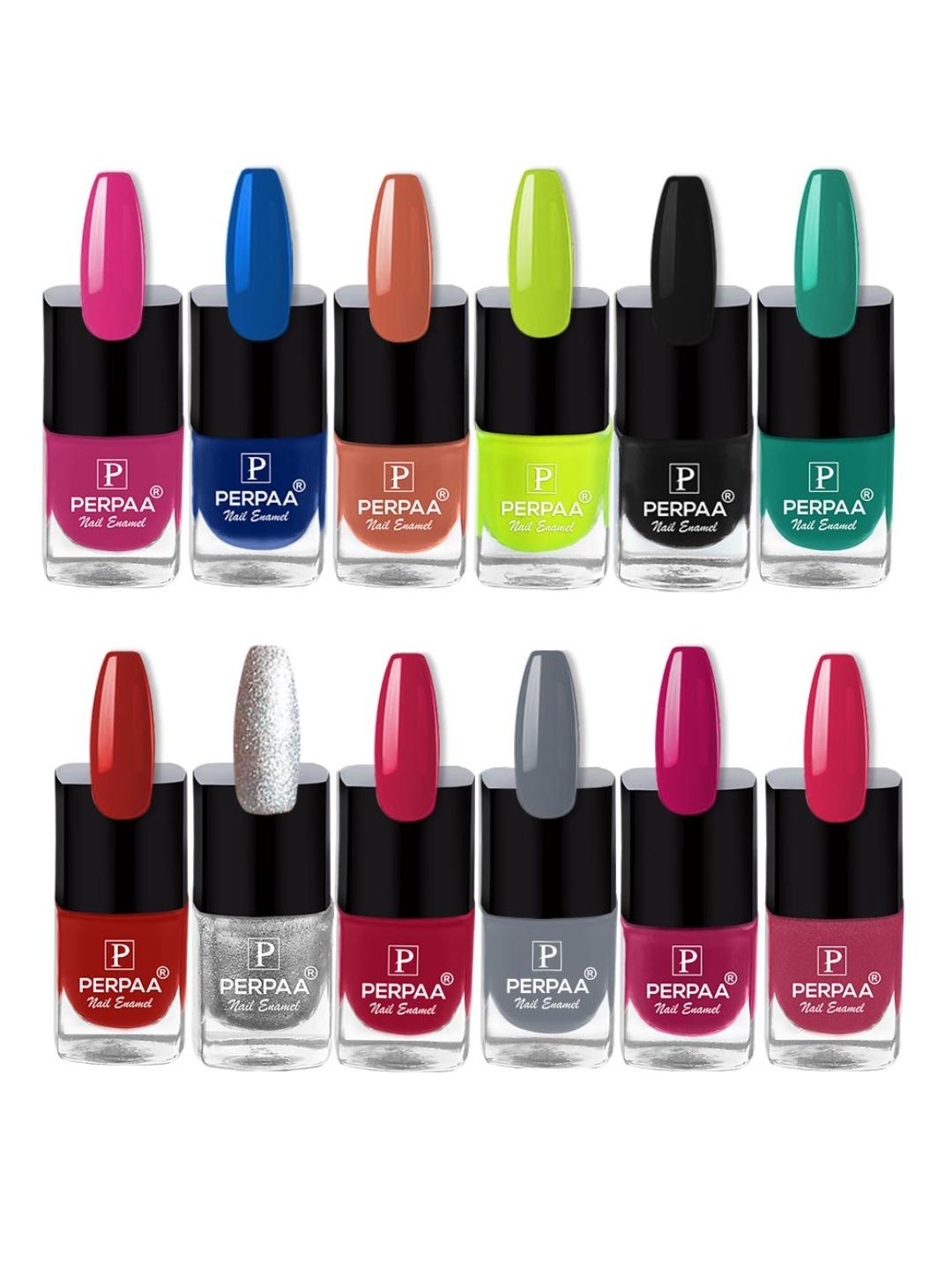 

PERPAA Set of 12 Trendy Quick-Drying & Long Lasting Gel Nail Enamel 5 ml each - Combo 40, Multi