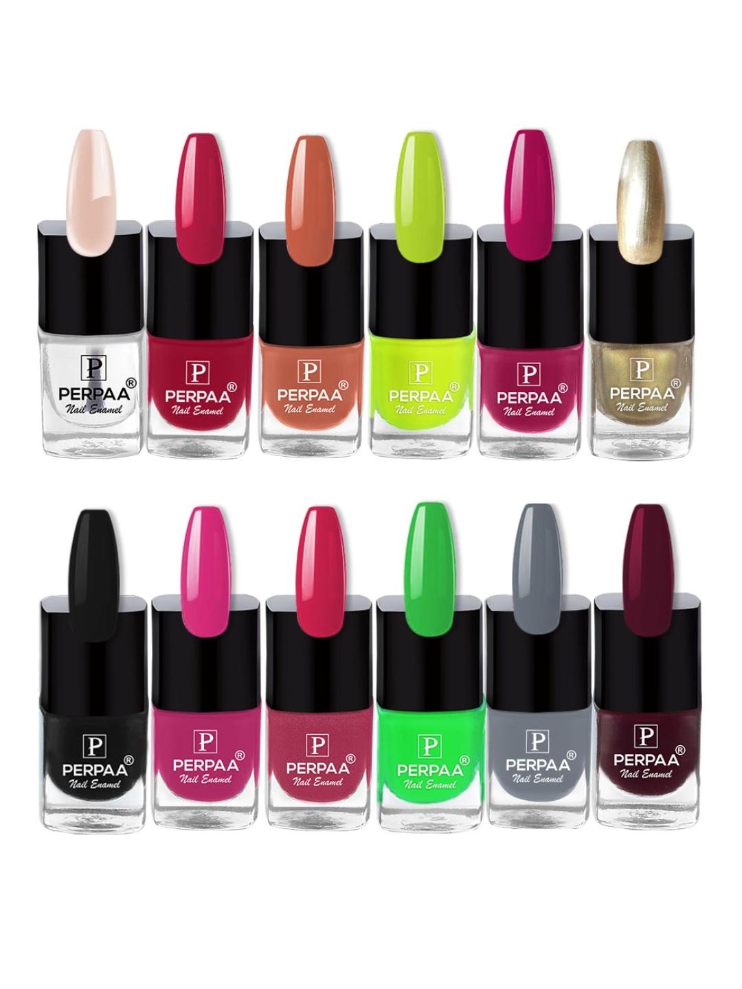 

PERPAA Set Of 12 Trendy Quick-Drying Gel Based Nail Polish 5ml Each - Combo 50, Green