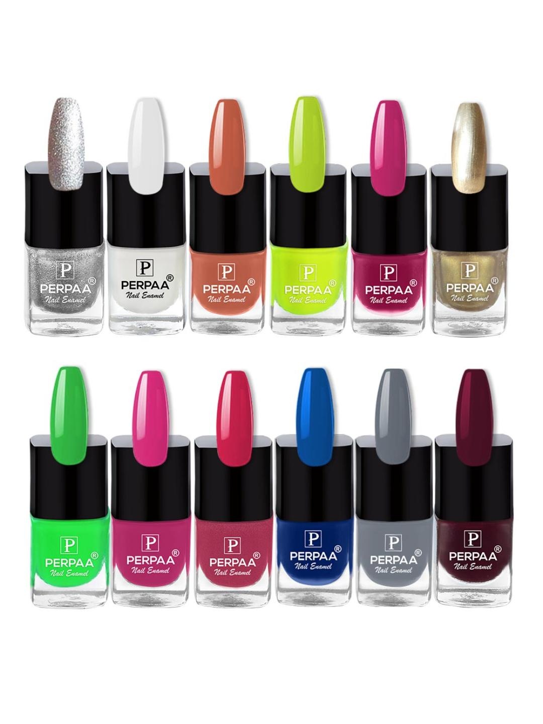 

PERPAA Set Of 12 Trendy Quick-Drying Gel Based Nail Polish 5ml Each - Combo 49, Green