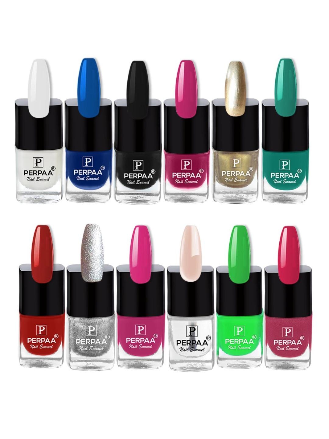 

PERPAA Set Of 12 Trendy Quick-Drying Gel Based Nail Polish 5ml Each - Combo 41, Green