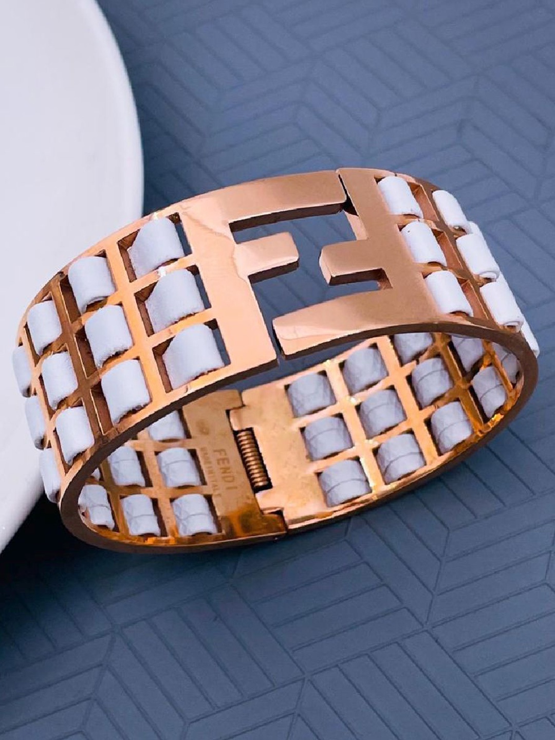 

ZIVOM Women Rose Gold-Plated Kada Bracelet