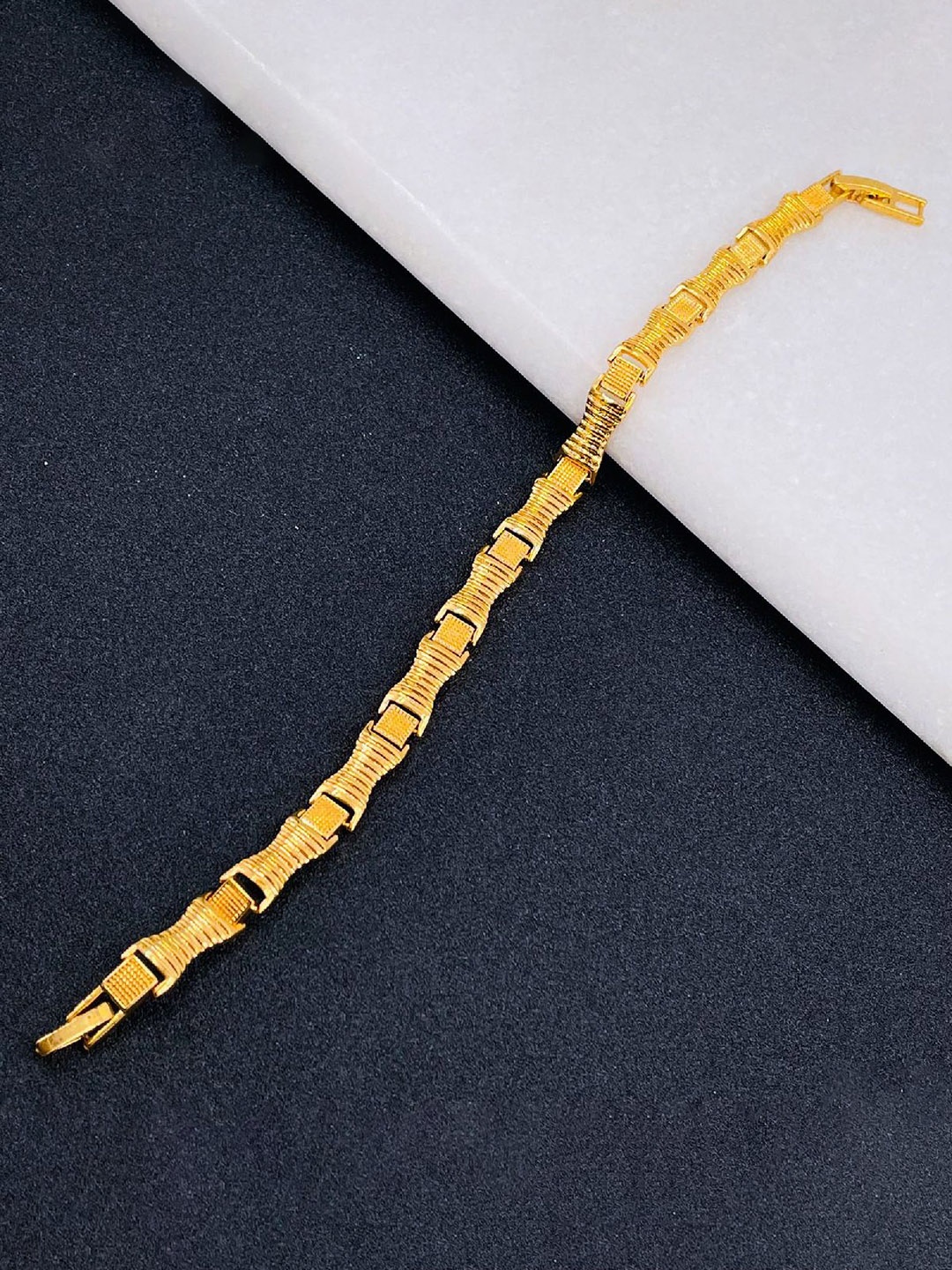 

ZIVOM Women Brass Gold-Plated Link Bracelet