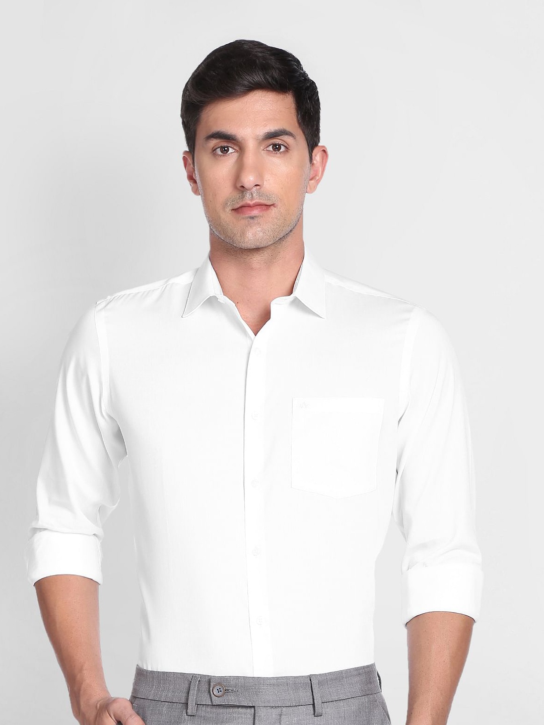 

Arrow Men Auto Press Twill Pure Cotton Formal Shirt, White
