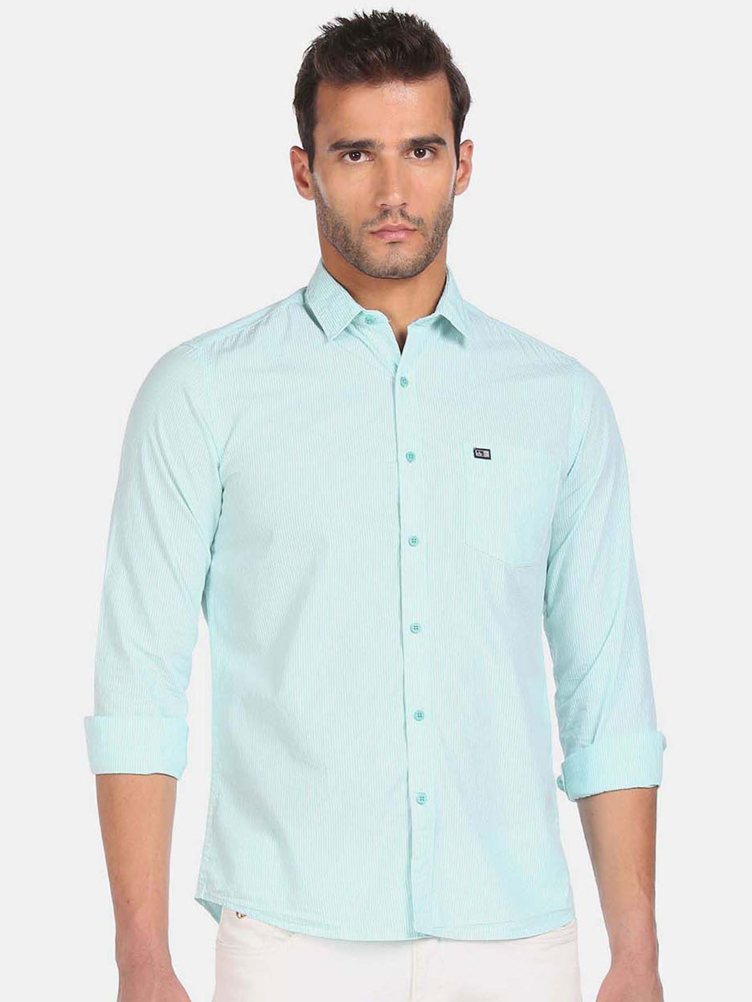 

Arrow Sport Vertical Striped Slim Fit Casual Shirt, Blue