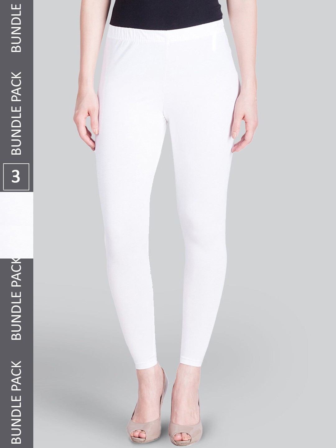 

LYRA Pack Of 3 Ankle-Length Leggings, White