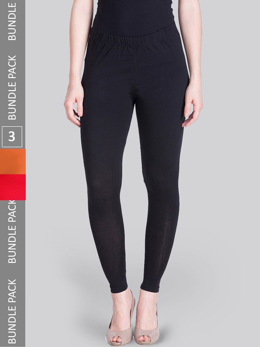 

LYRA Pack Of 3 Ankle-Length Leggings, Black