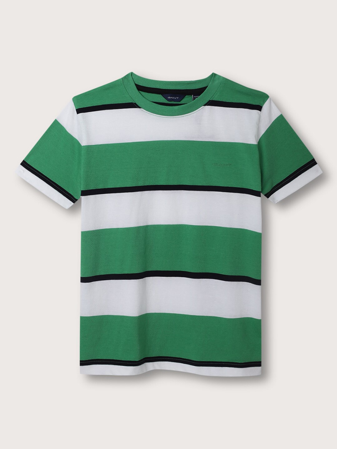 

GANT Boys Relaxed Fit Striped Round Neck T-shirt, Green