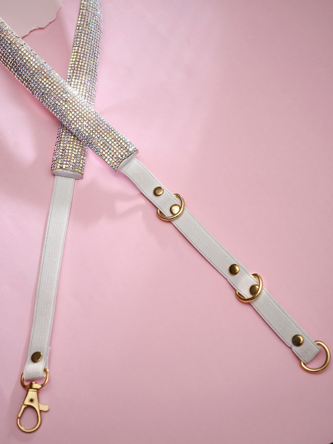 

Rubans Women Embellished PU Belt, White