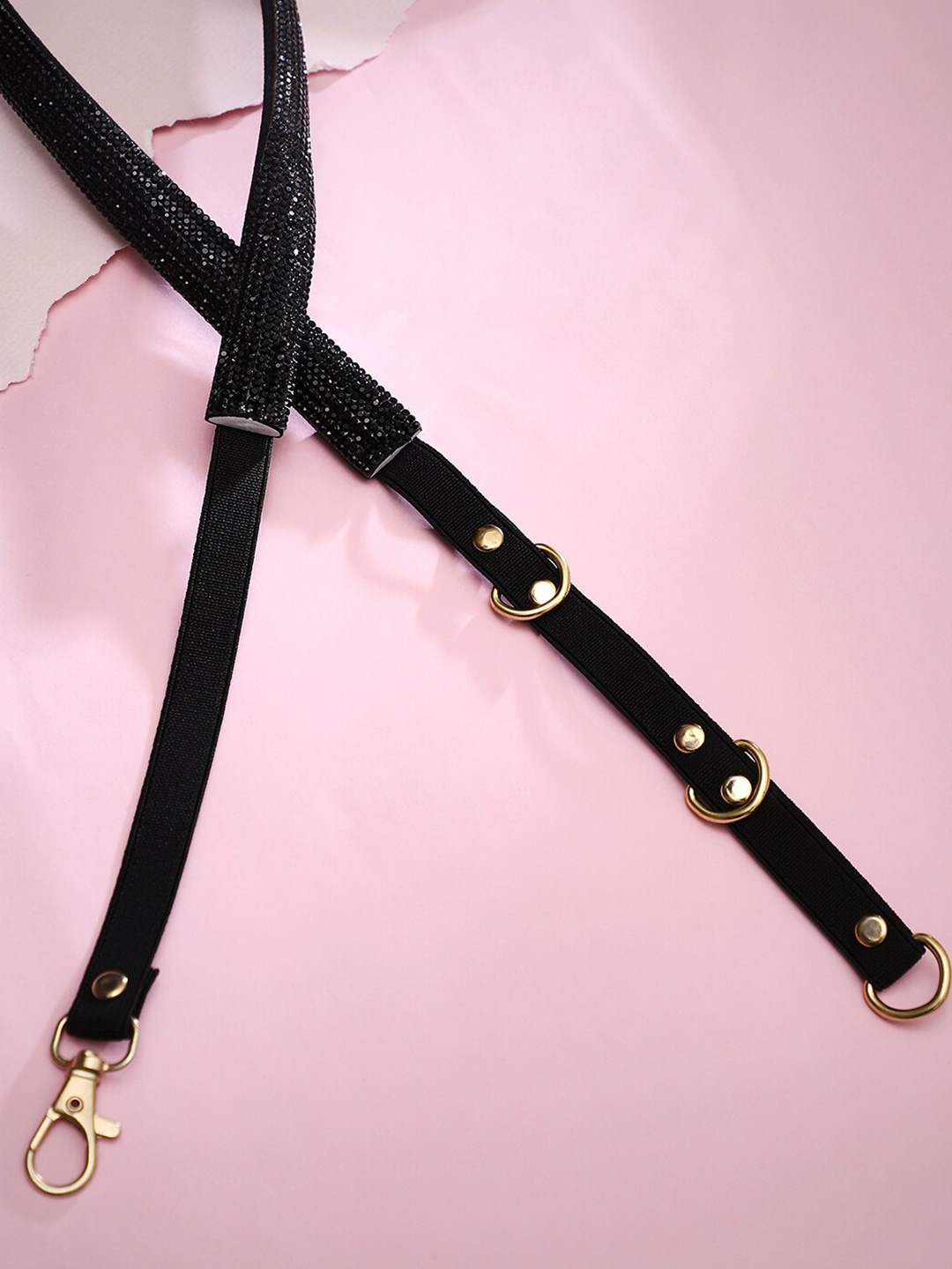 

Rubans Women Embellished PU Belt, Black