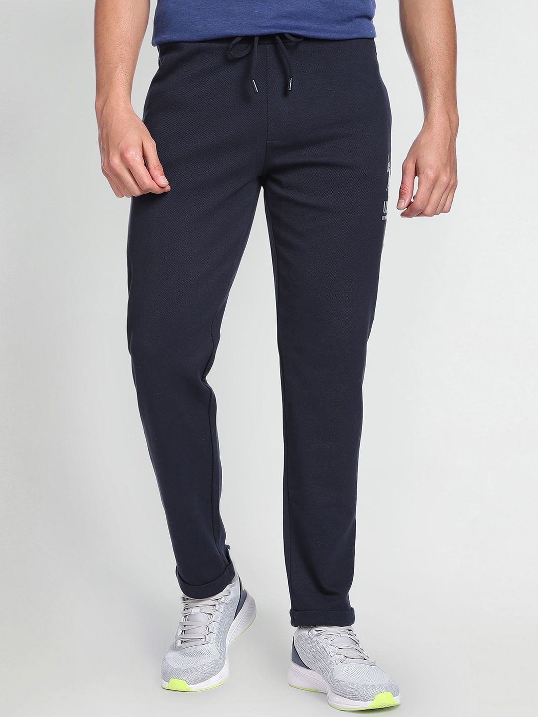 

U.S. Polo Assn. Denim Co. Men Mid-Rise Track Pants, Blue